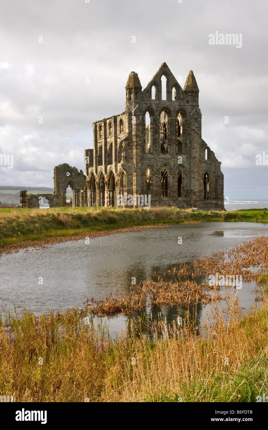 Whitby Abbey in autunno Foto Stock