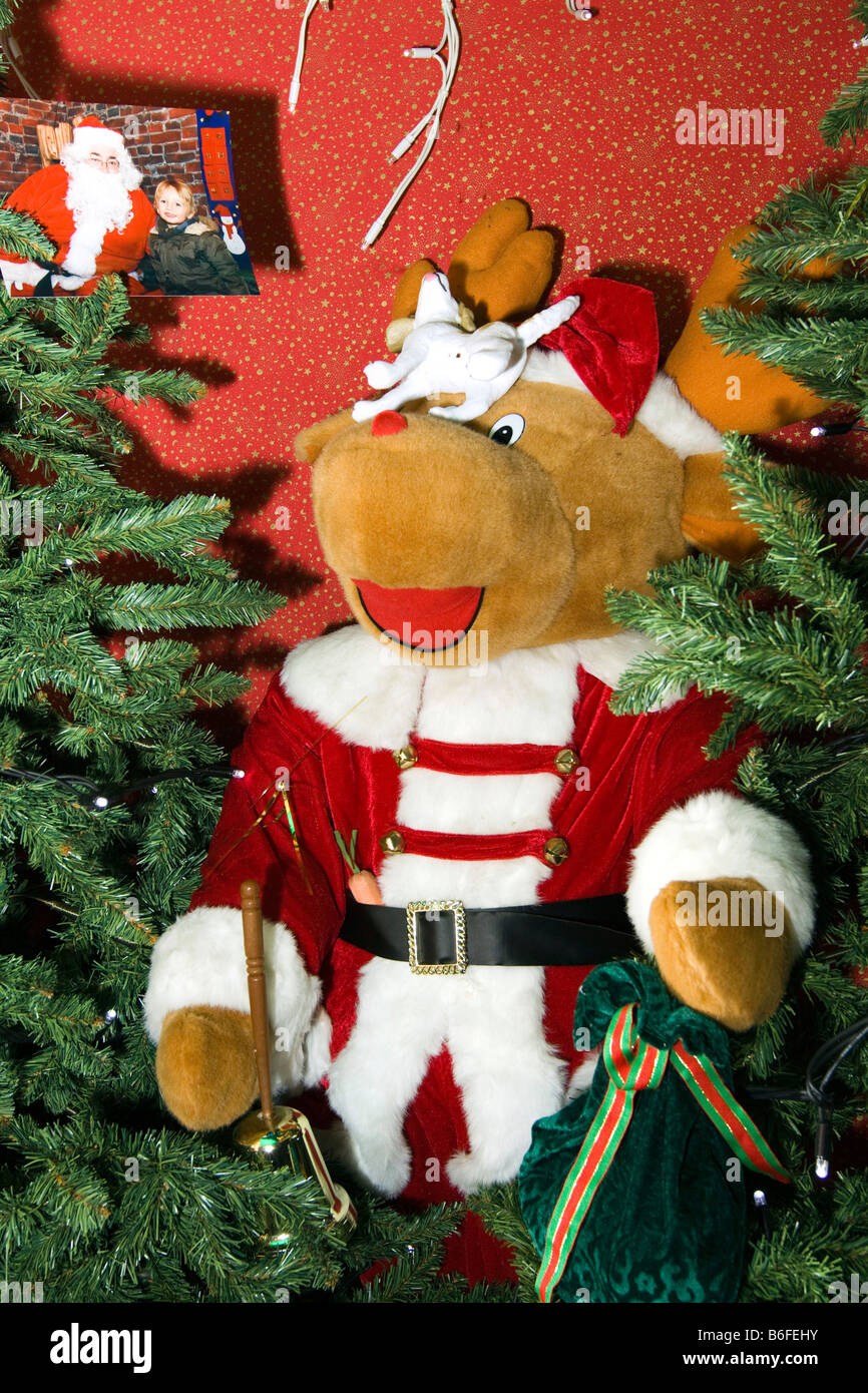 Babbo natale e rudolph il vettore di renna dal naso rosso | Vettore Gratis