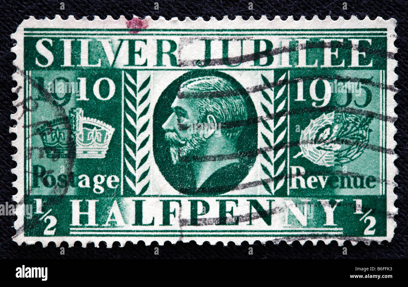 Silver Jubilee (1910-1935) Re Giorgio V DEL REGNO UNITO (1910-1936), francobollo, REGNO UNITO Foto Stock
