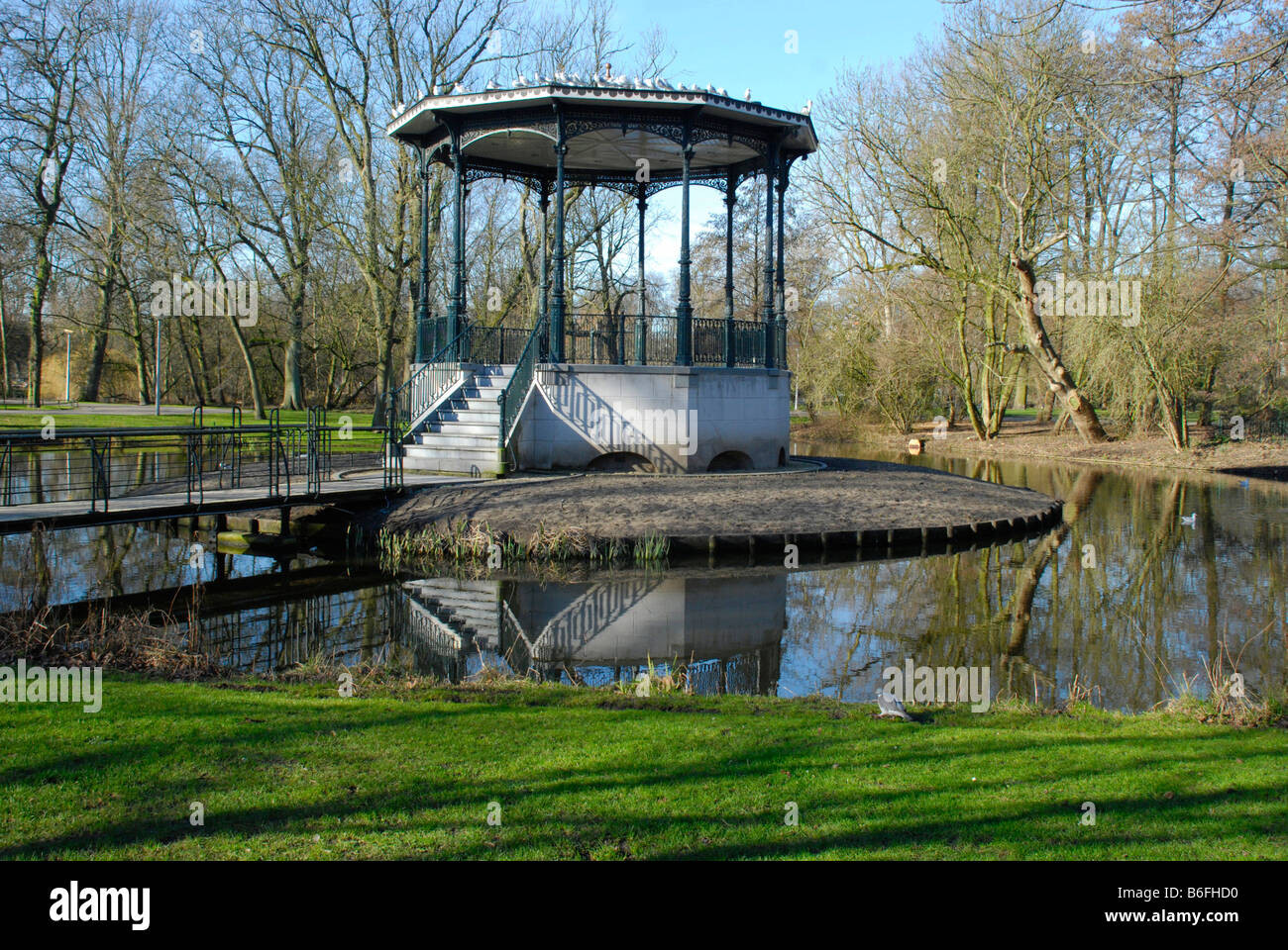 Il padiglione, gazebo nel Parco di Vondel Amsterdam, Paesi Bassi Foto Stock
