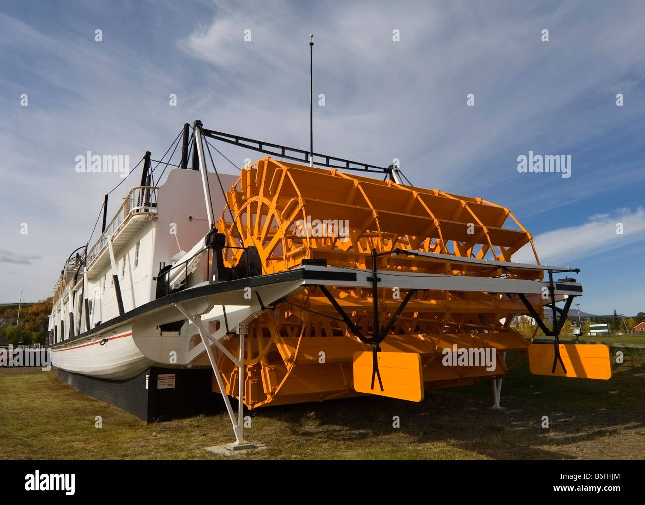 Storico Fiume Yukon nave a vapore S.S. Klondike, sternwheeler, Whitehorse, Yukon Territory, Canada, America del Nord Foto Stock
