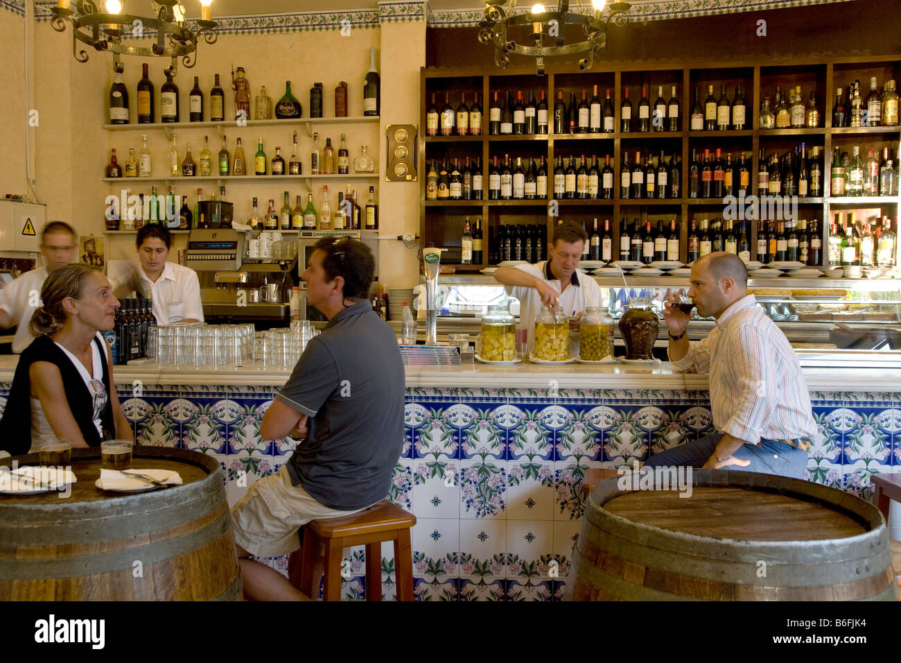 Taberna de la a Boveda, ristorante e bar, terrazza, Palma de Mallorca, Maiorca, isole Baleari, Spagna, Europa Foto Stock