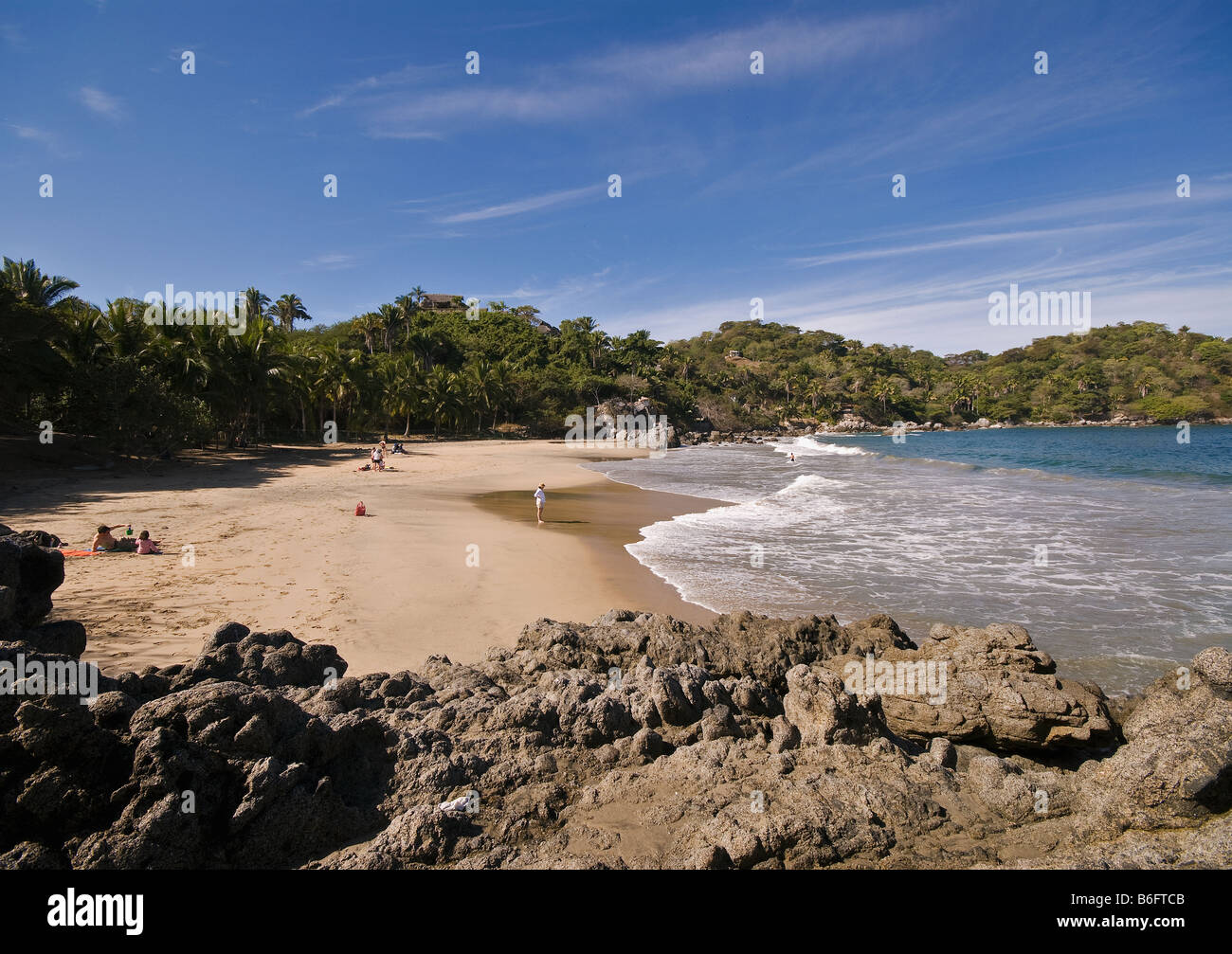 Si tratta di una spiaggia appartata vicino a Sayulita, Messico Foto Stock