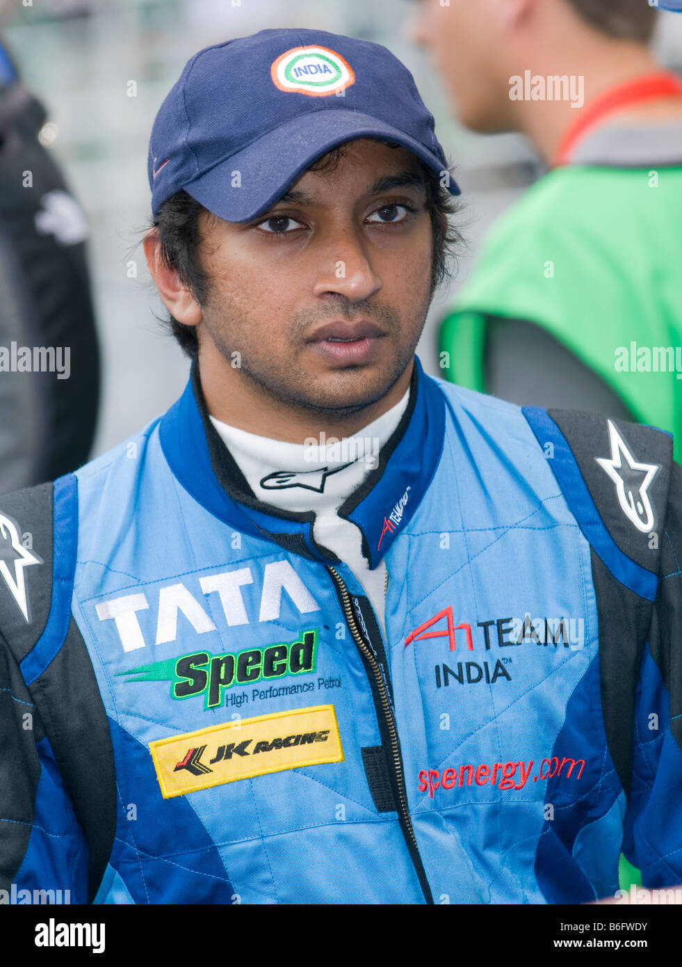 Narain Karthikeyan dell'A1 Team India A1GP Coppa del mondo del Motorsport della Malesia a Sepang Foto Stock