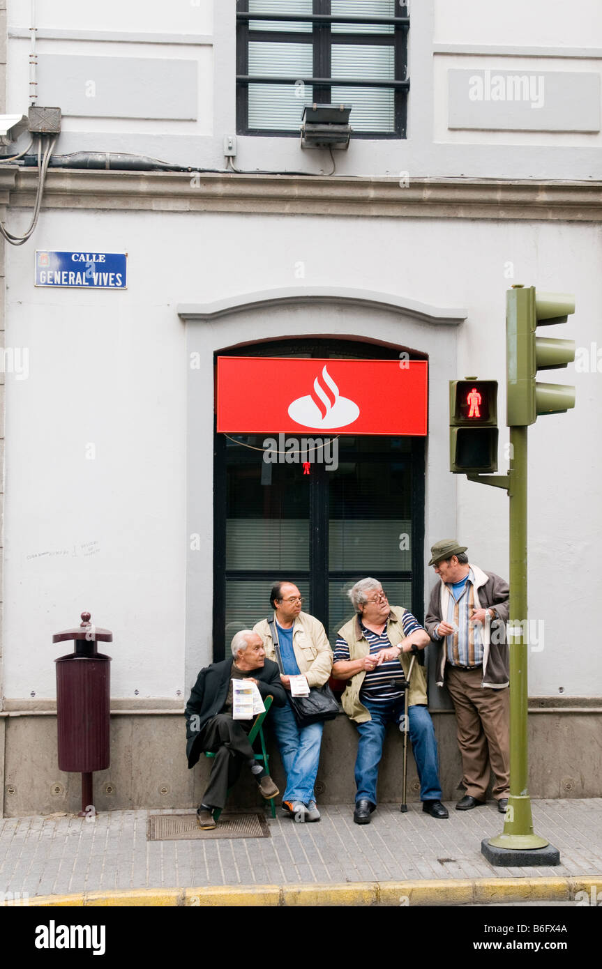 Biglietto della lotteria venditori Las Palmas la capitale di Gran Canaria delle Isole Canarie Spagna Foto Stock