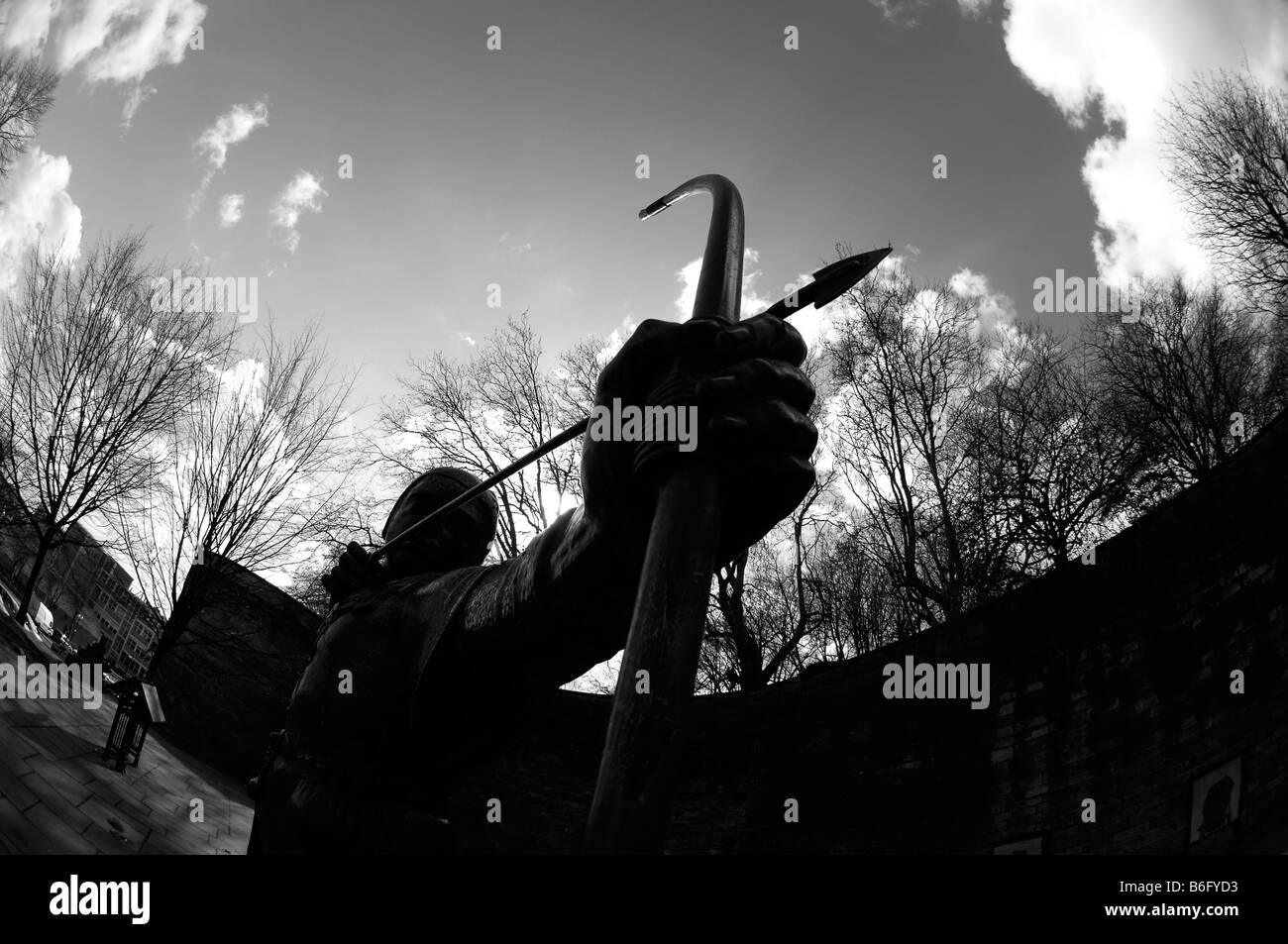 Robin Hood statua Nottingham Castle Foto Stock