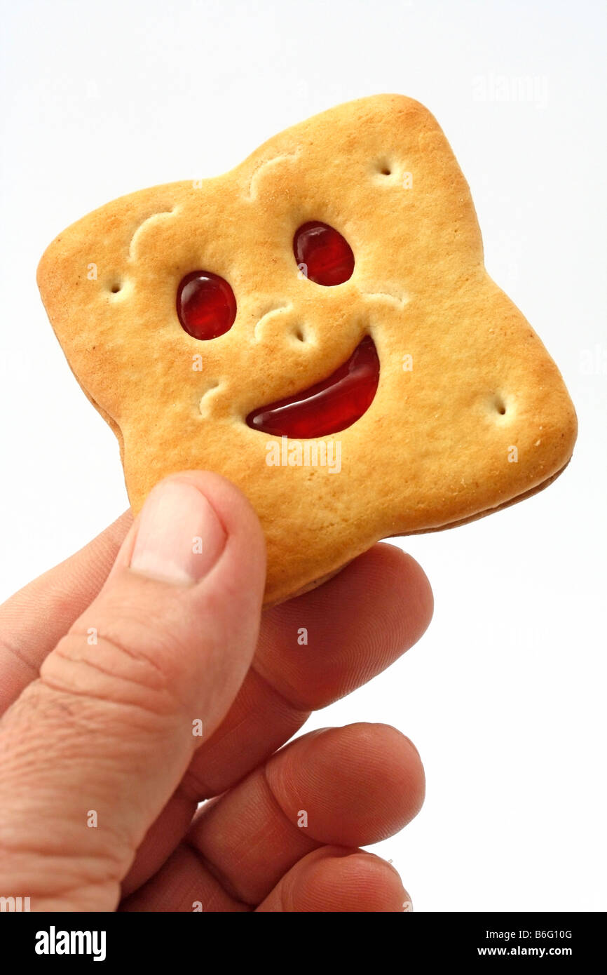 Biscotto sorridente Foto Stock