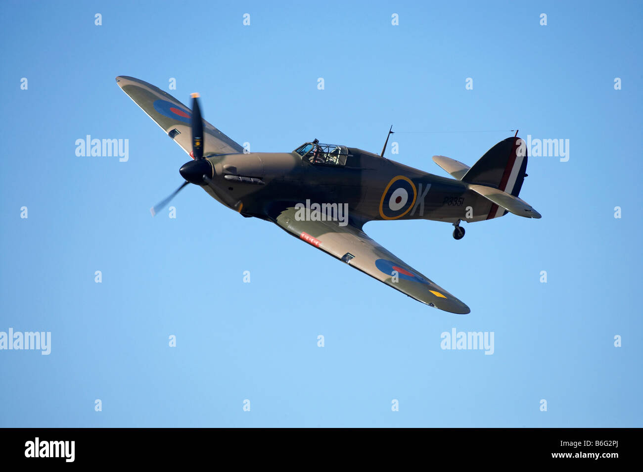 Hawker Hurricane britannici e alleati durante la seconda guerra mondiale da combattimento aereo Foto Stock