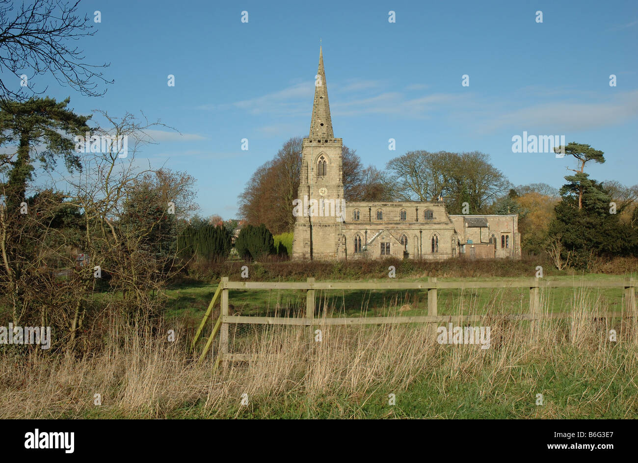 St Denys chiesa, Ibstock, Leicestershire, England, Regno Unito Foto Stock