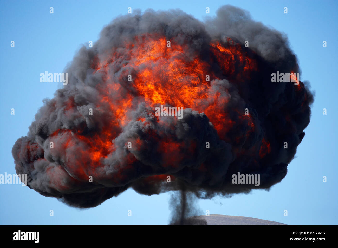 Controllate le esplosioni a Warbirds Over Wanaka Otago Airshow Isola del Sud della Nuova Zelanda Foto Stock