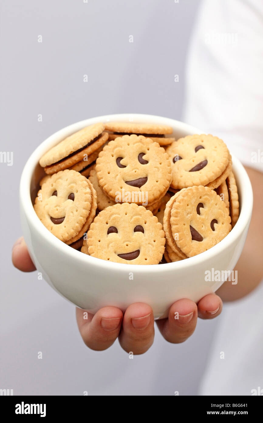Biscotti sorridenti Foto Stock