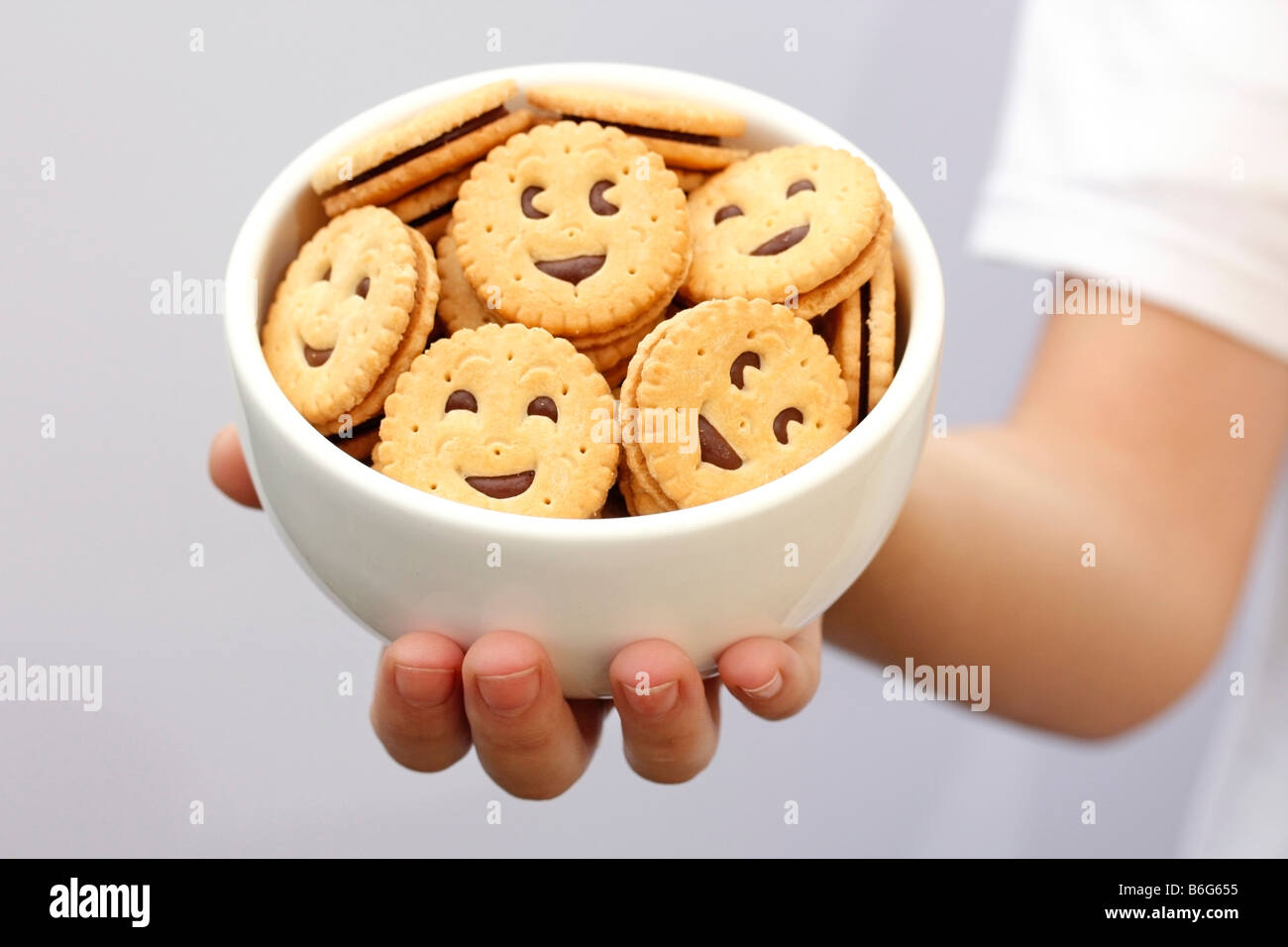 Biscotti sorridenti Foto Stock