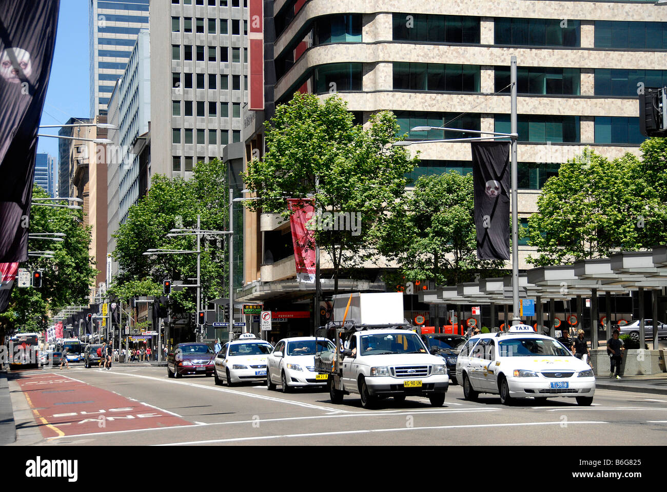 Scena stradale, quartiere finanziario, Sydney, Australia Foto Stock