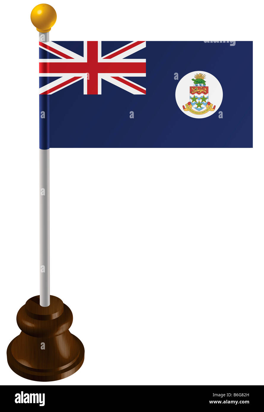 Bandiera delle Isole Cayman come un marcatore Foto Stock