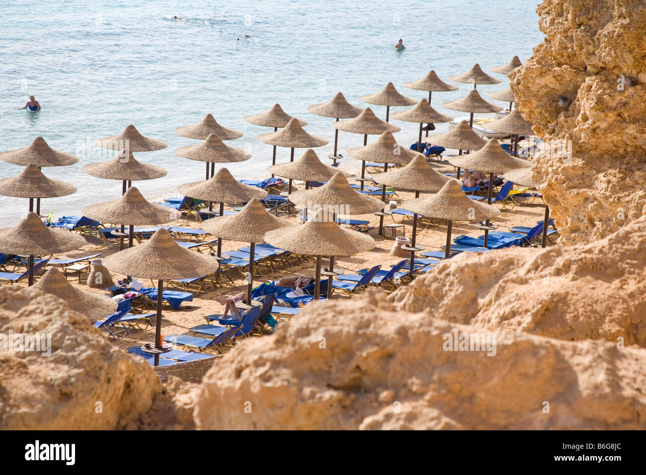 Spiaggia di scena a Hadaba Sharm El Sheikh , South Sinai, Egitto Foto Stock