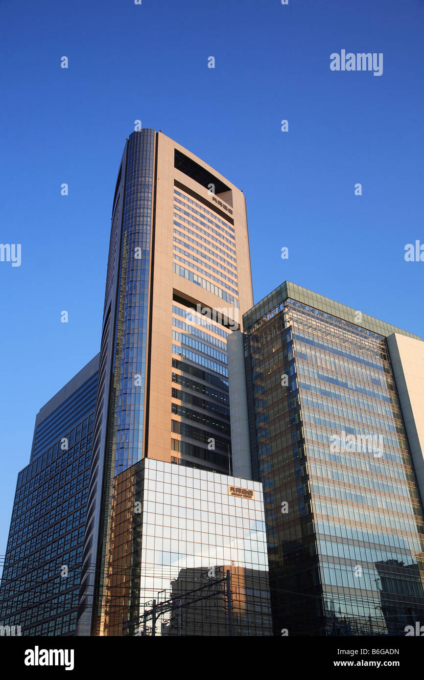 Giappone Tokyo area di Shiodome nuovo highrise sviluppo urbano Foto Stock