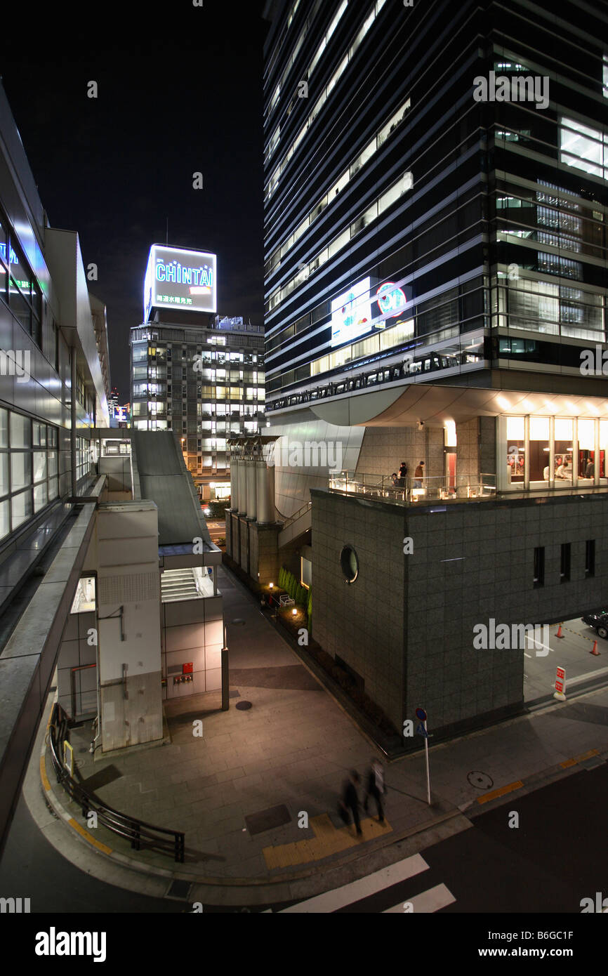 Giappone Tokyo area di Shiodome nuovo highrise sviluppo urbano Foto Stock