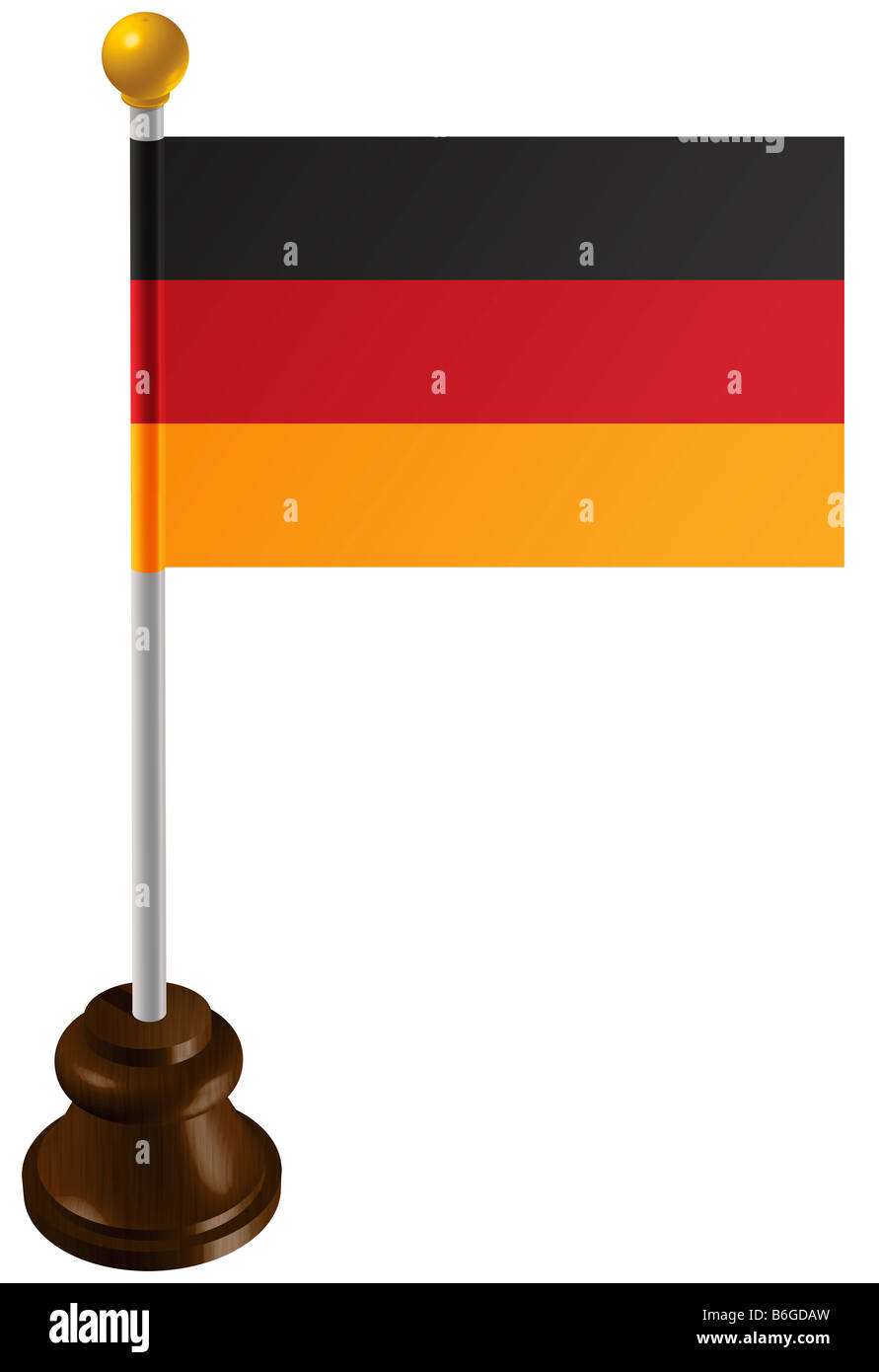 Bandiera tedesca come un marcatore Foto Stock
