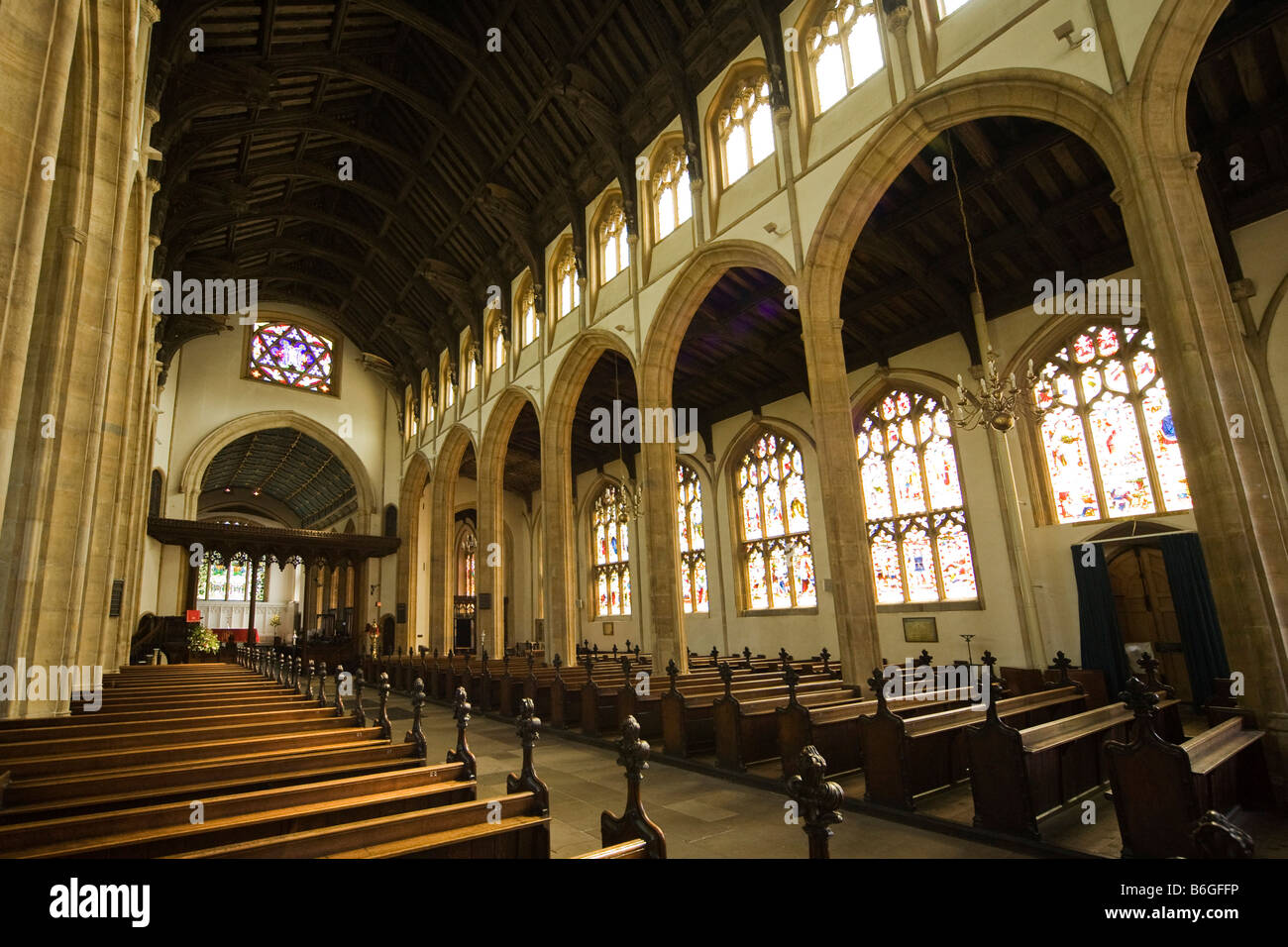 All'interno di St Marys Chiesa a Bury St Edmunds, Suffolk, Regno Unito Foto Stock