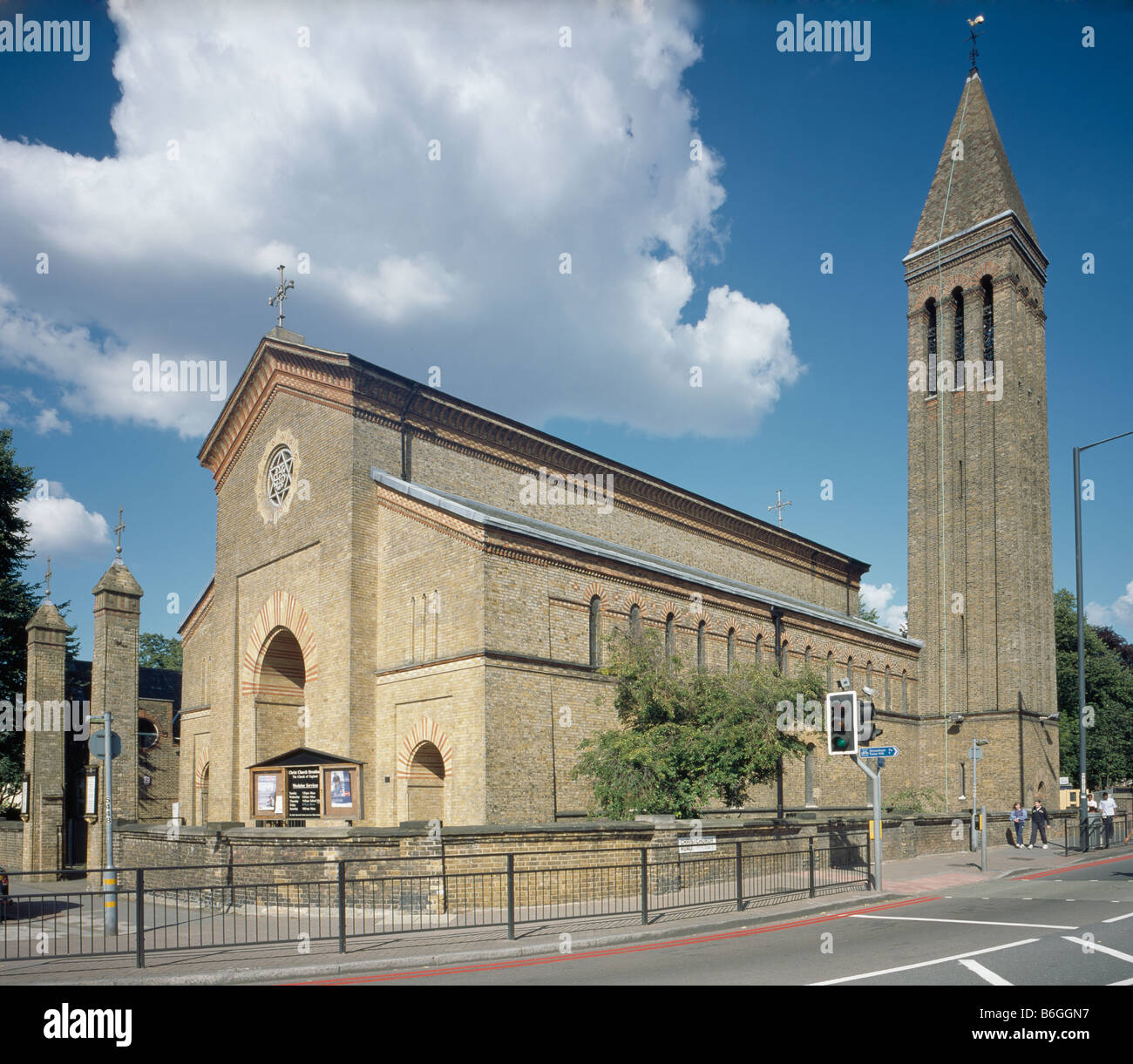 La Chiesa di Cristo, Streatham, London. Neo bizantina. Costruito nel 1841 da James Wild (1814-1892) con guida da Owen Jones (1809-1874). Foto Stock