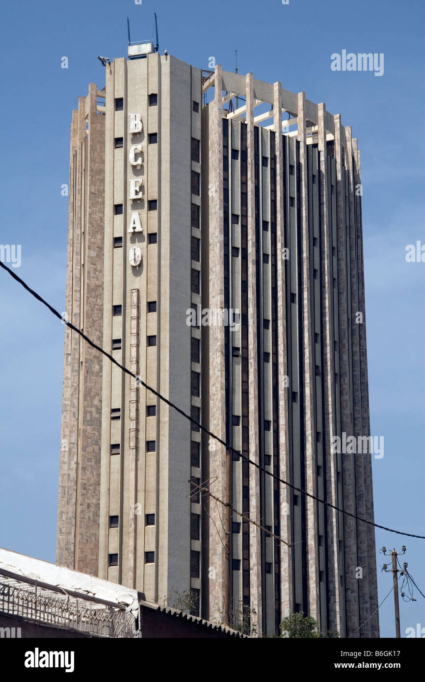 La sede centrale della Banca centrale degli Stati dell Africa Occidentale (BCEAO) Dakar in Senegal Foto Stock