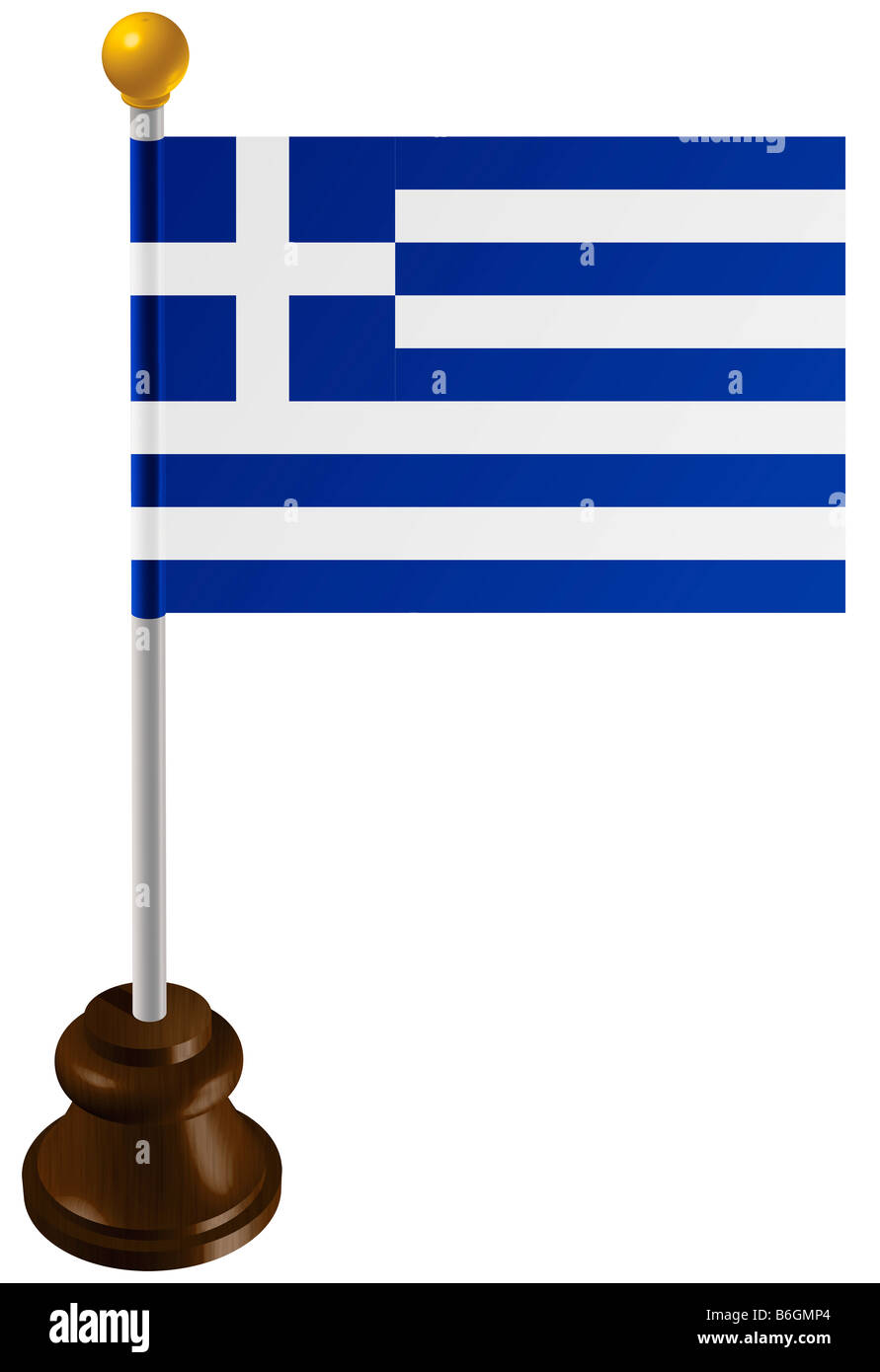 Bandiera della Grecia come un marcatore Foto Stock