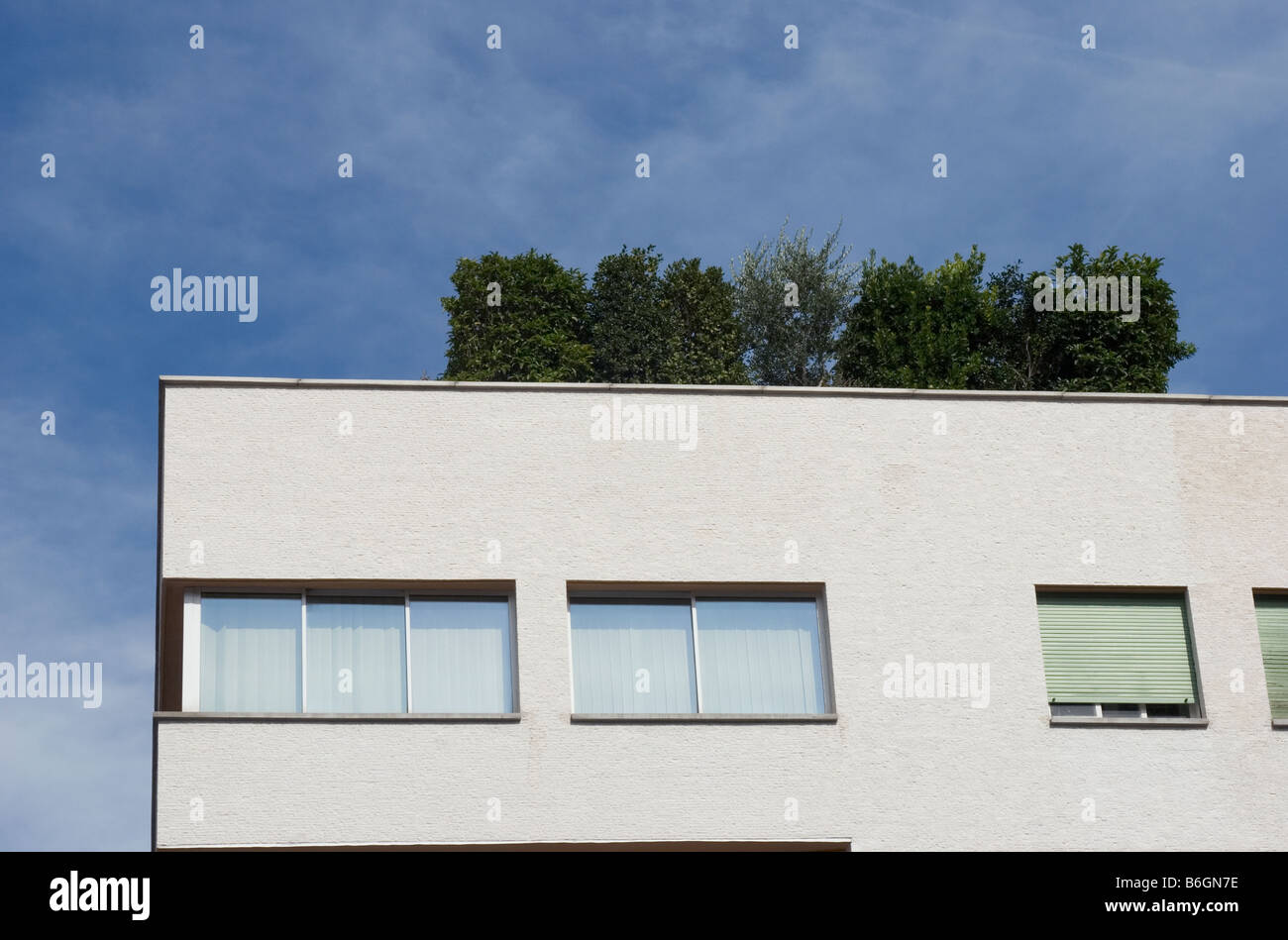 Novocomum edificio progettato dall architetto Giuseppe Terragni Como lombardia italia Foto Stock