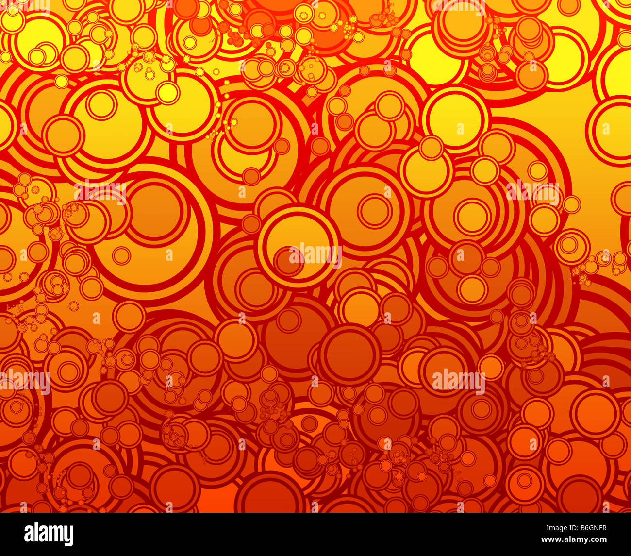 Retrò psichedelico astratto cerchio multicolore design pattern Foto Stock