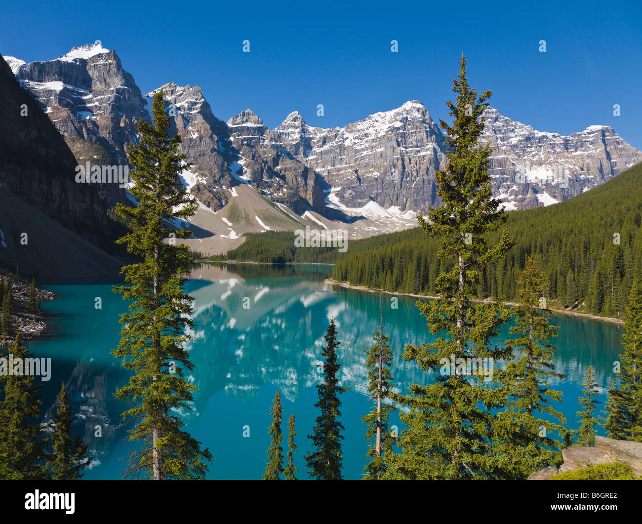 'Moraine Lago' Canadian Rockies Alberta Canada Foto Stock