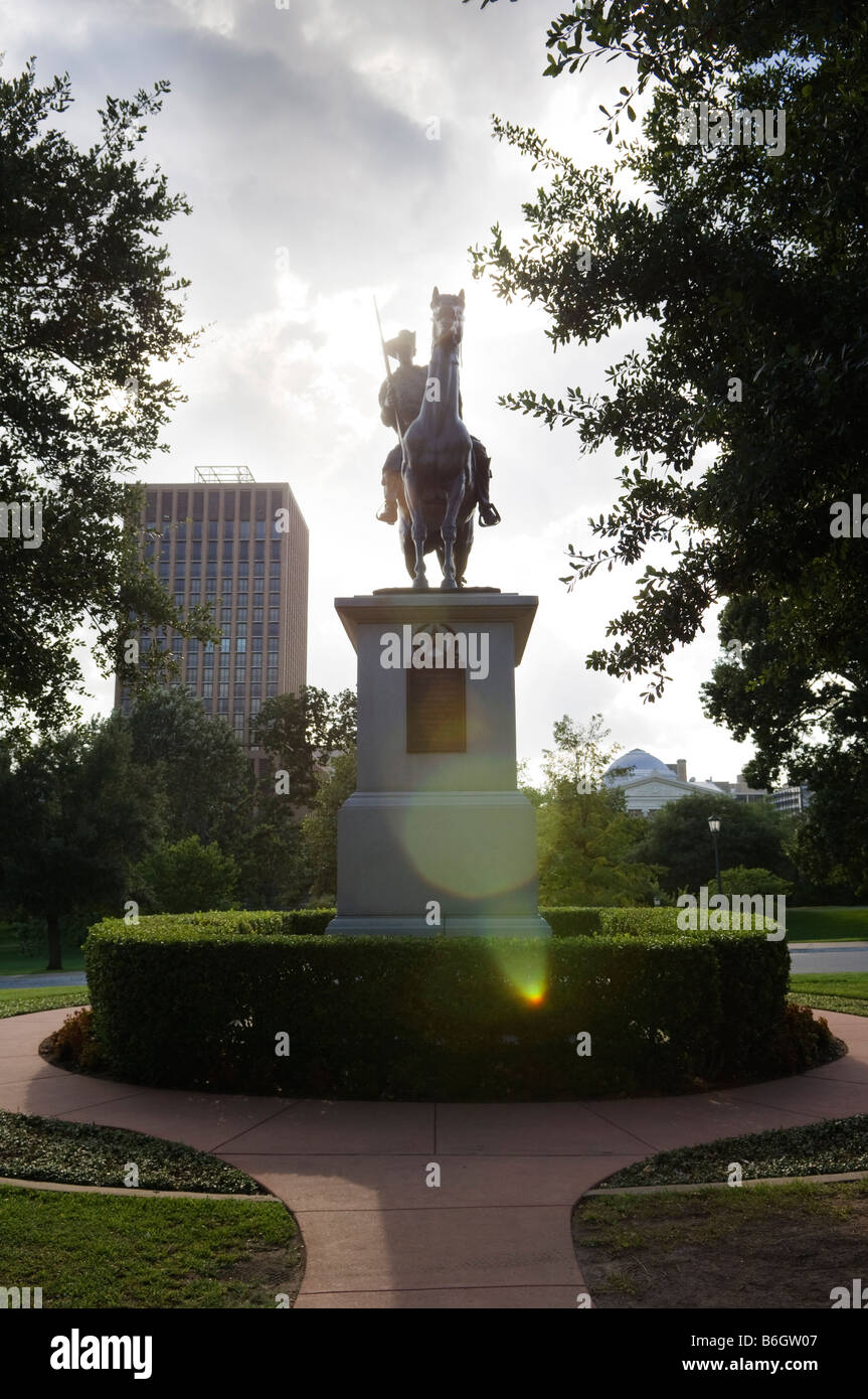 Monumento commemorativo per le otto soldati di cavalleria provvisorio sul prato del Texas State Capitol Building in Austin, Texas. Foto Stock
