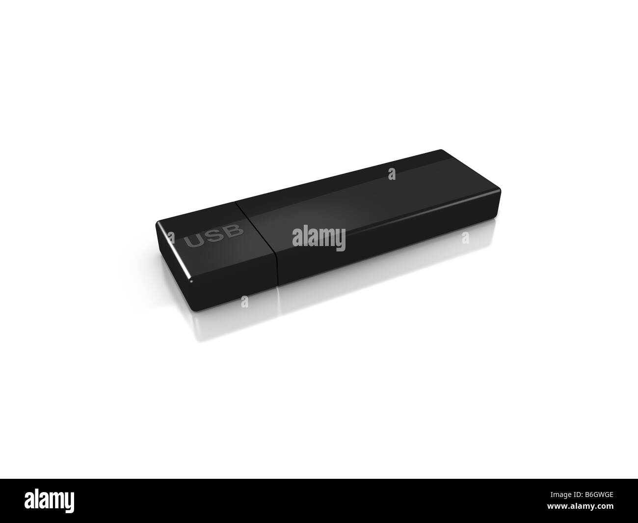 Unità flash USB su bianco bacground Foto Stock