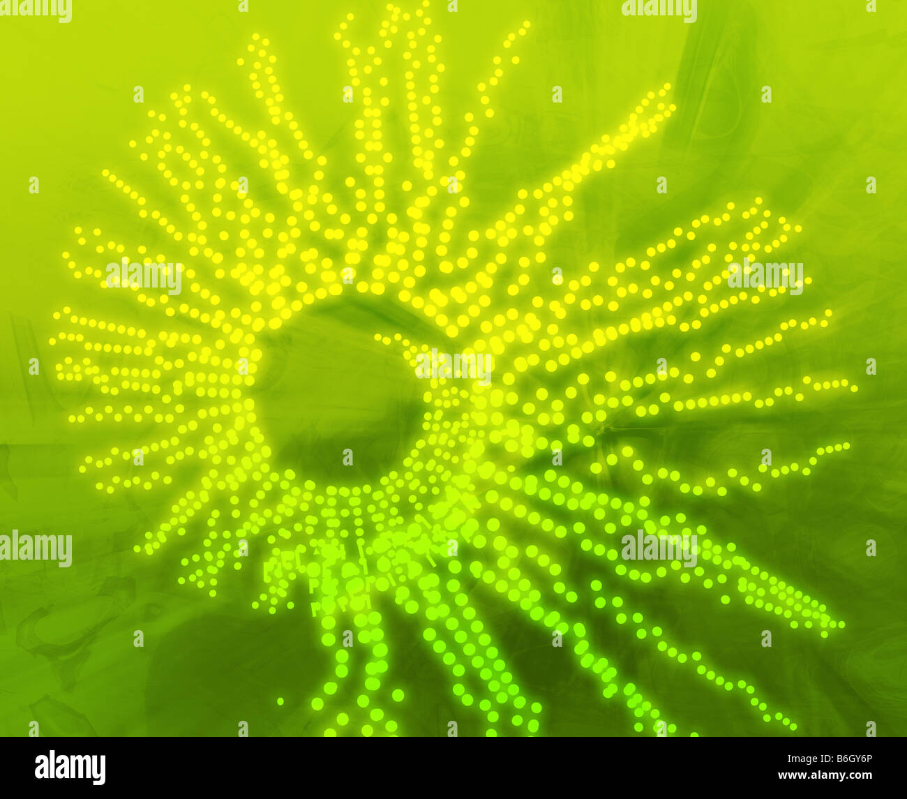 Spirale illustrazione astratta formata da punti rotondi Foto Stock