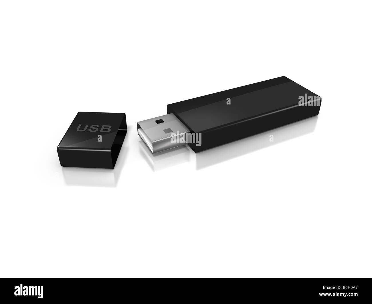 Unità flash USB su bianco bacground Foto Stock