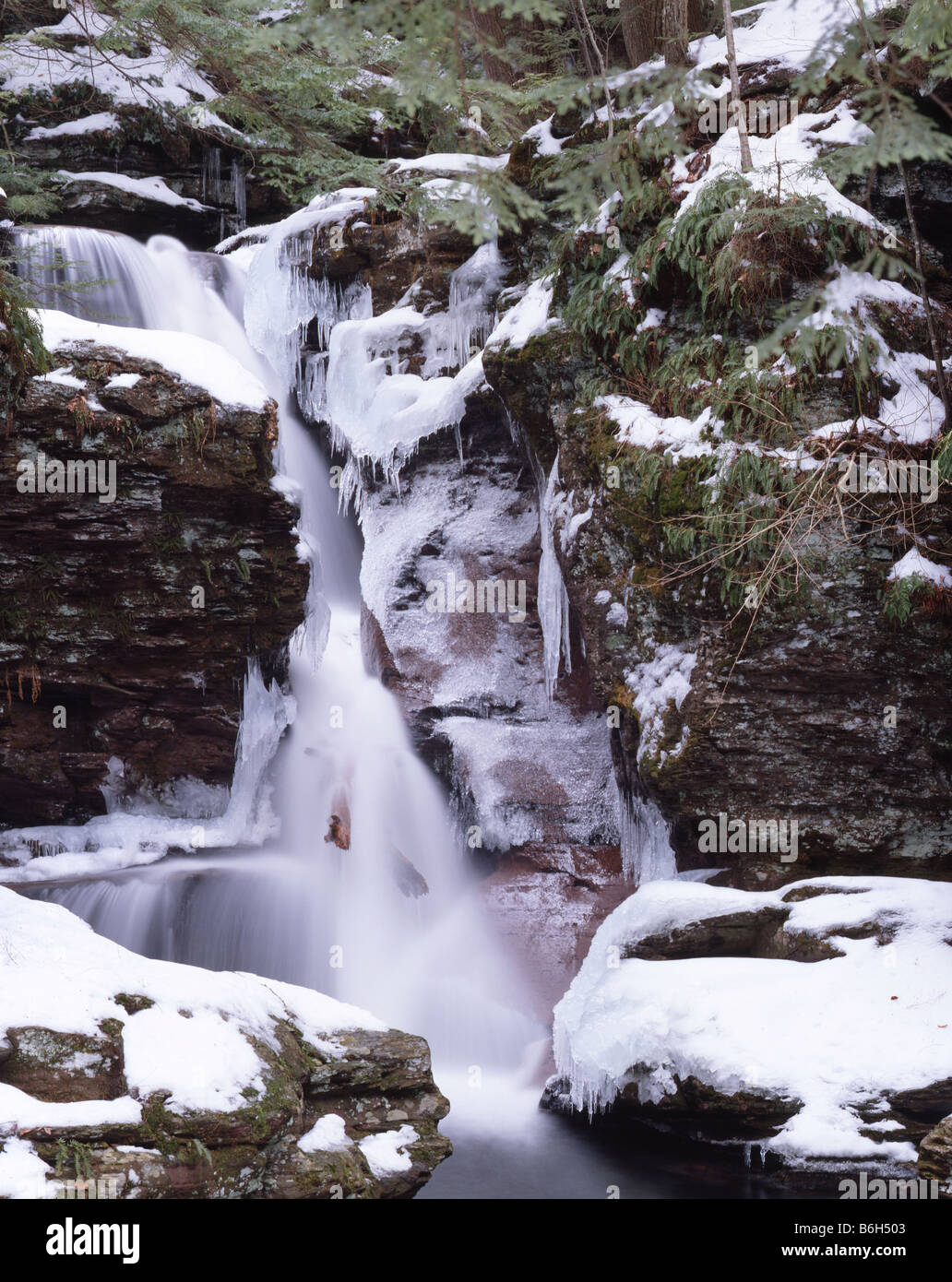 Cascate gelate, PA Foto Stock