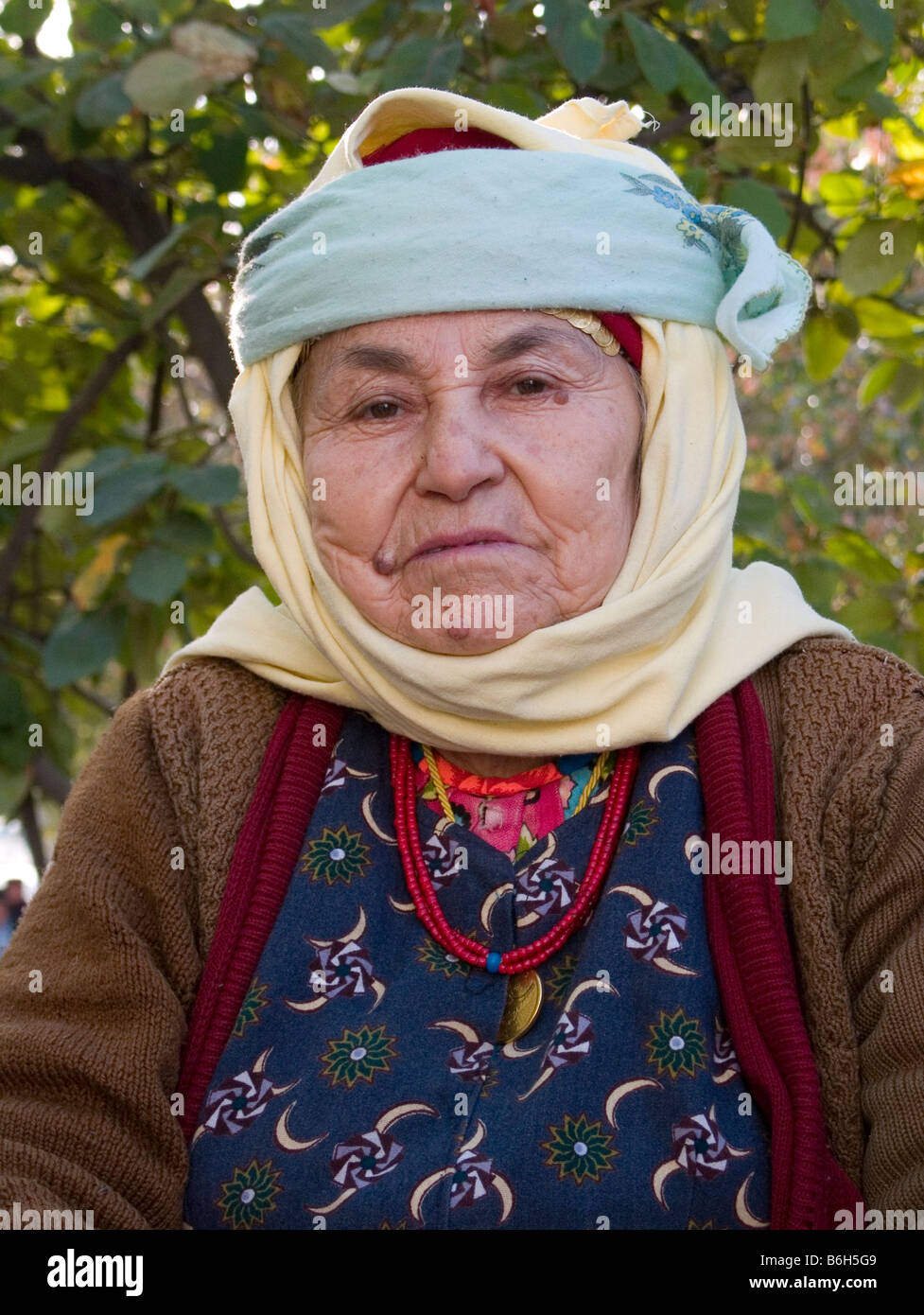 Medio Orientale donna vecchia Foto Stock