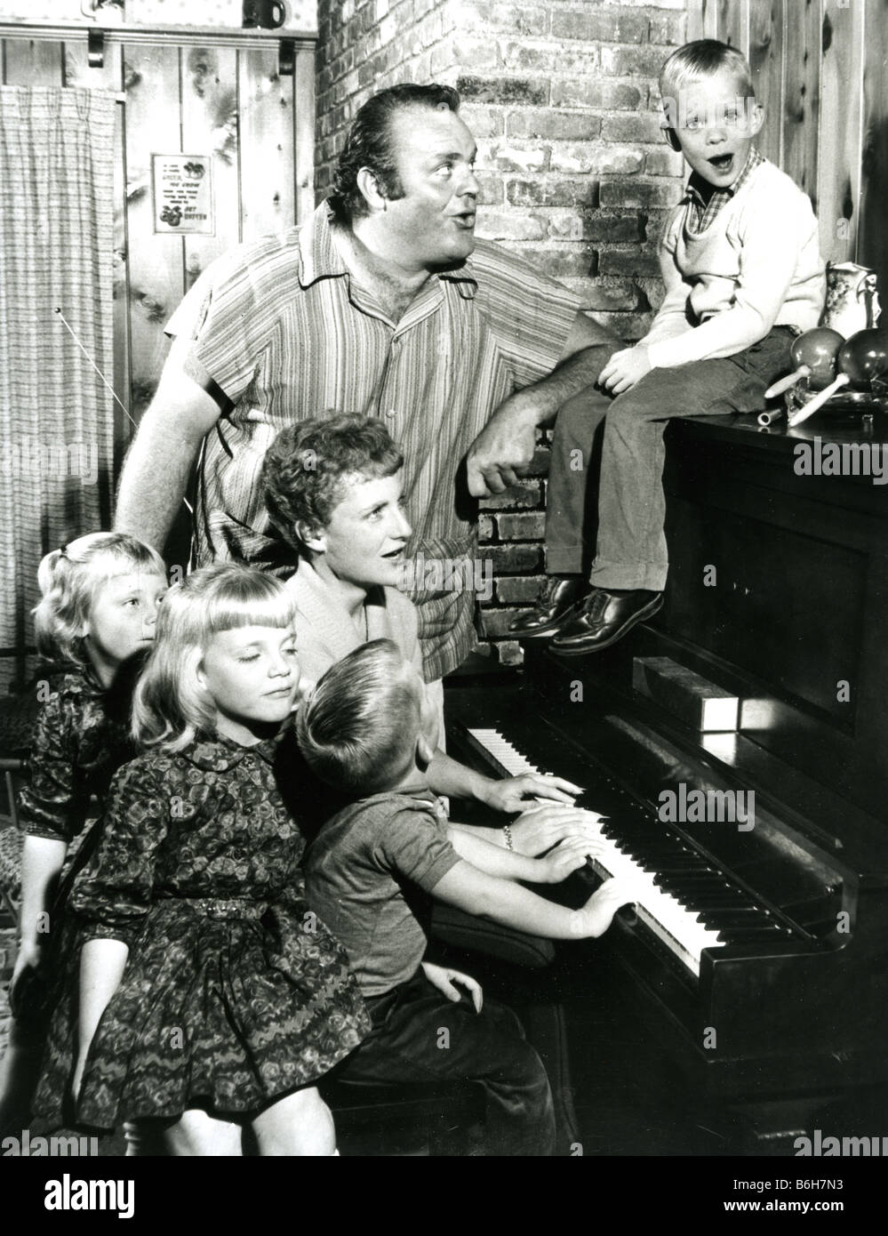 DAN BLOCKER NOI TV attore con la sua famiglia Foto Stock