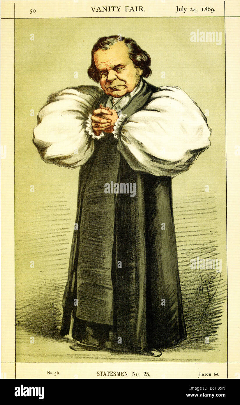 Il vescovo William Wilberforce 1805 al 1873 che hanno discusso di evoluzione con Huxley nel 1860 Foto Stock