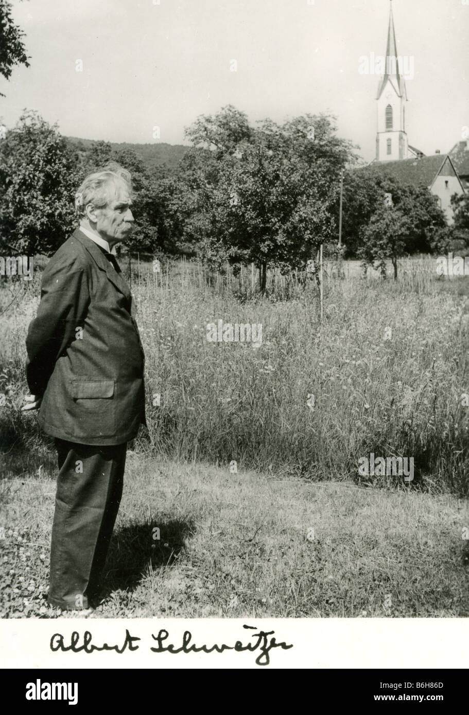 ALBERT SCHWEITZER alsaziano teologo e medico missionario Foto Stock