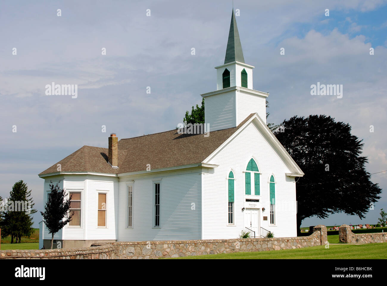 Chiesa di campagna nel midwestern Stati Uniti Foto Stock