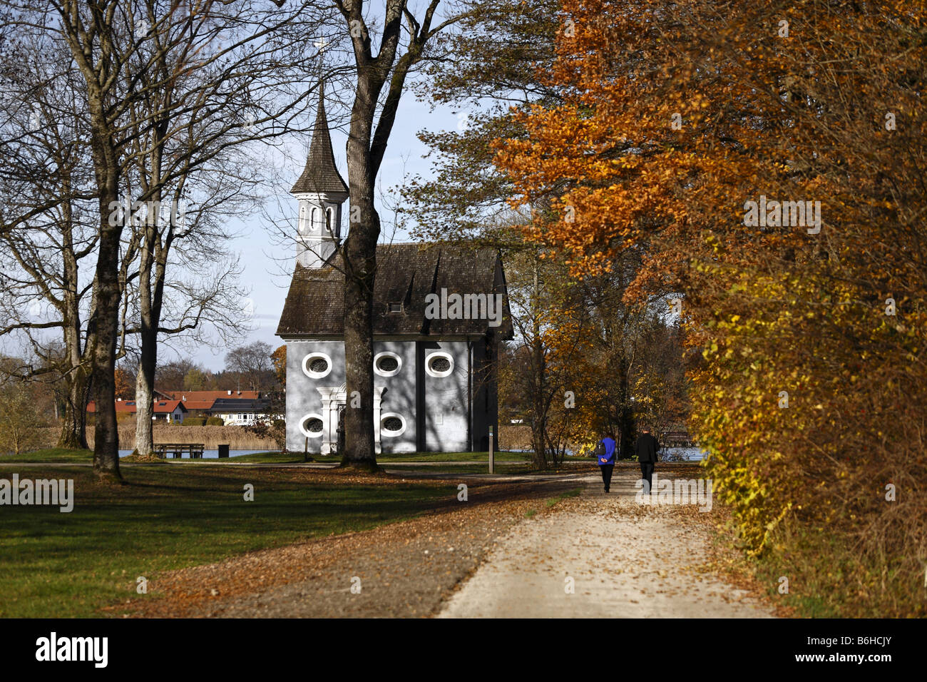 Cappella della Croce Herron Isola Chiemgau Chiemsee Baviera Germania Foto Stock