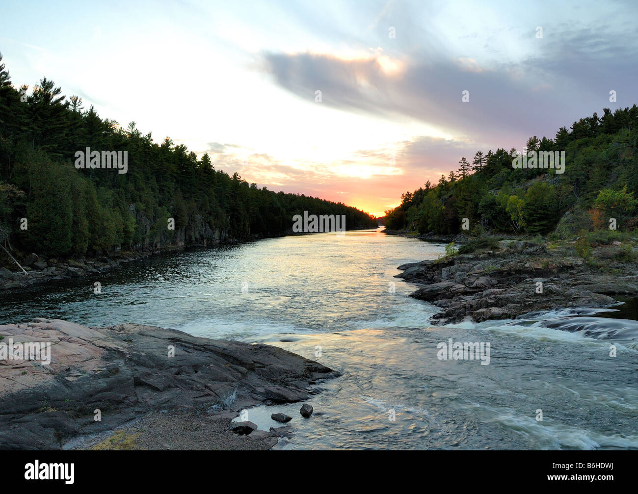 Recollet cade sul fiume francese è uno storico vista sul commercio delle pellicce percorso utilizzato dall'Voyageurs Foto Stock