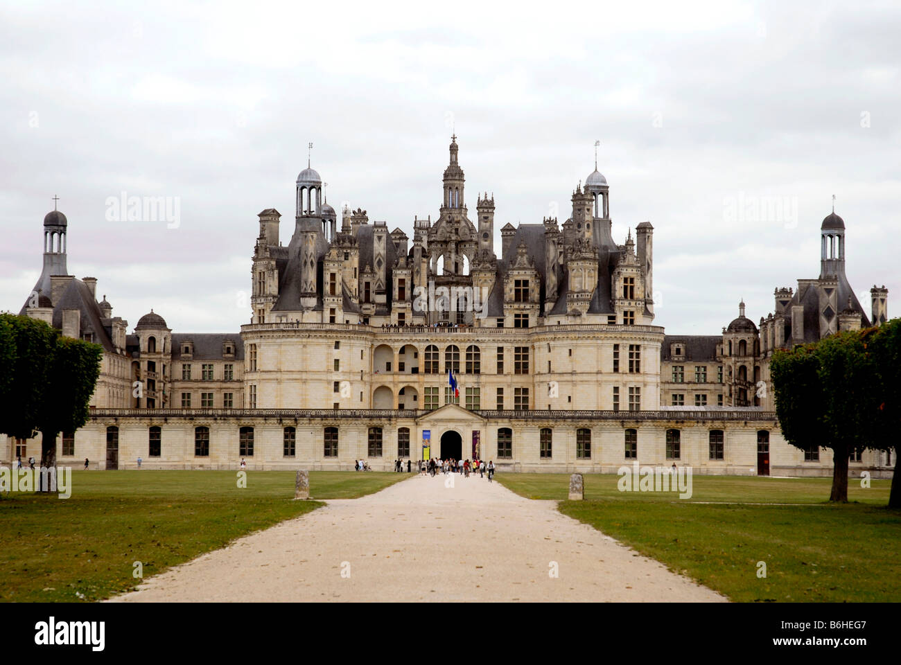Royal Chateau de Chambord Rinascimento francese della Valle della Loira, Loir et Cher Touraine Francia patrimonio mondiale UNESCO Foto Stock