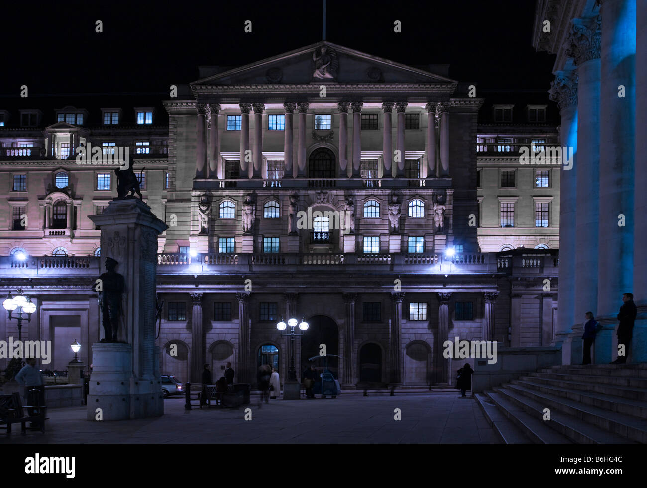Banca d'Inghilterra sede Threadneedle Street City of London Foto Stock