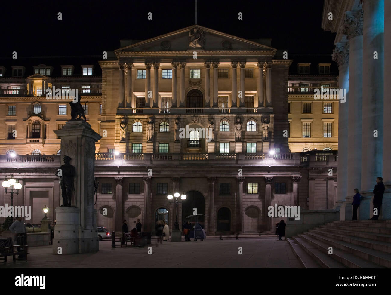 Banca d'Inghilterra sede Threadneedle Street City of London Foto Stock