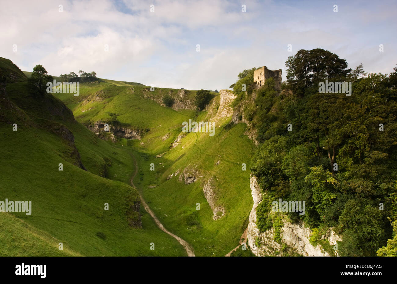 : Peveril Castle,Castleton Foto Stock