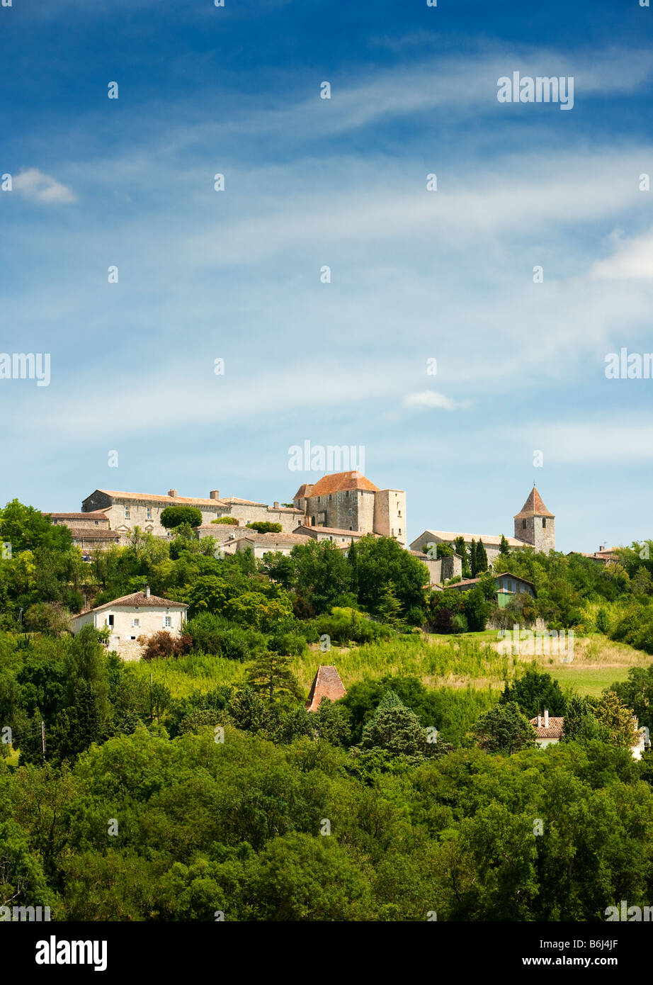 La cittadina collinare di Gramont in Tarn et Garonne, Francia, Europa Foto Stock