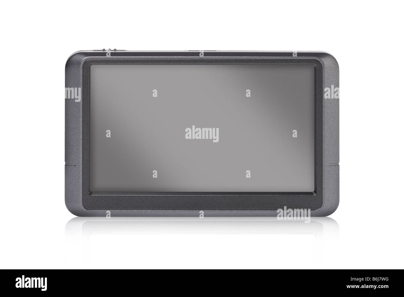 GPS portatile dispositivo con schermo vuoto intaglio su sfondo bianco Foto Stock