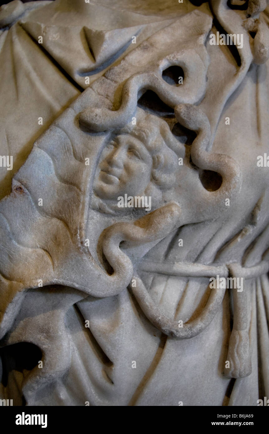 Thracian cavaliere marmo Salonicco inizio romano del I secolo A.C. Foto Stock