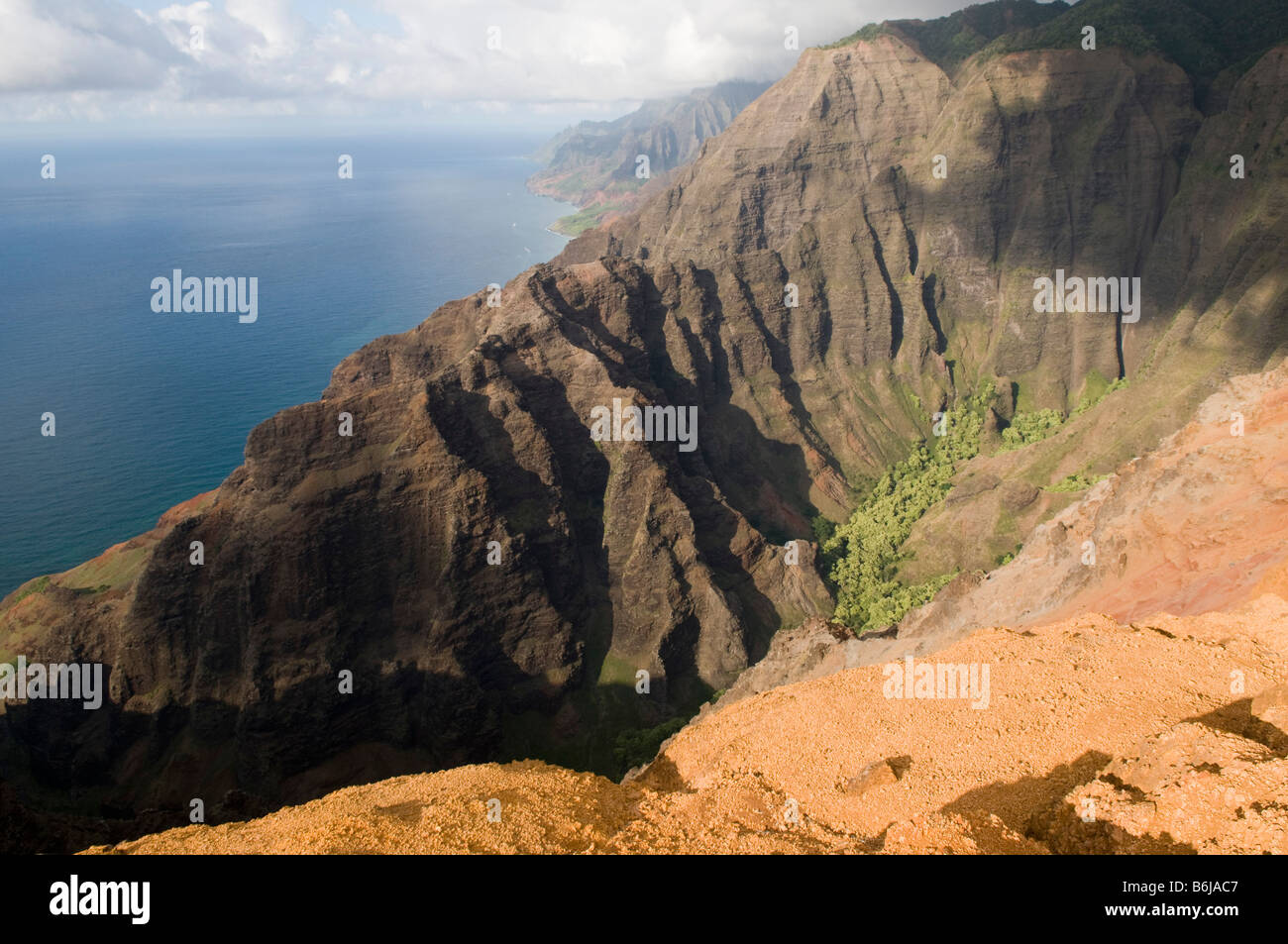 Nualolo Valley, costa di Na Pali, Kauai, Hawaii Foto Stock