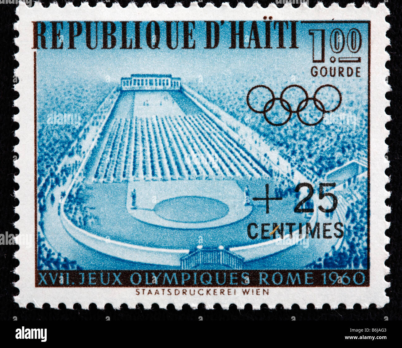 XVII Giochi olimpici, Roma 1960, francobolli, Repubblica di Haiti, 1960 Foto Stock